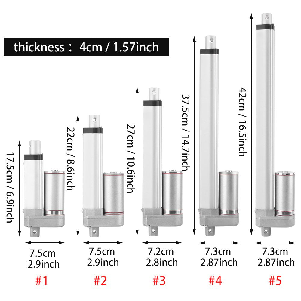 Linearantrieb 12 V DC Linear Actuator Motor Zylinderhub 50/100/150/250/300mm 150 KG 330 Pfund Max He
