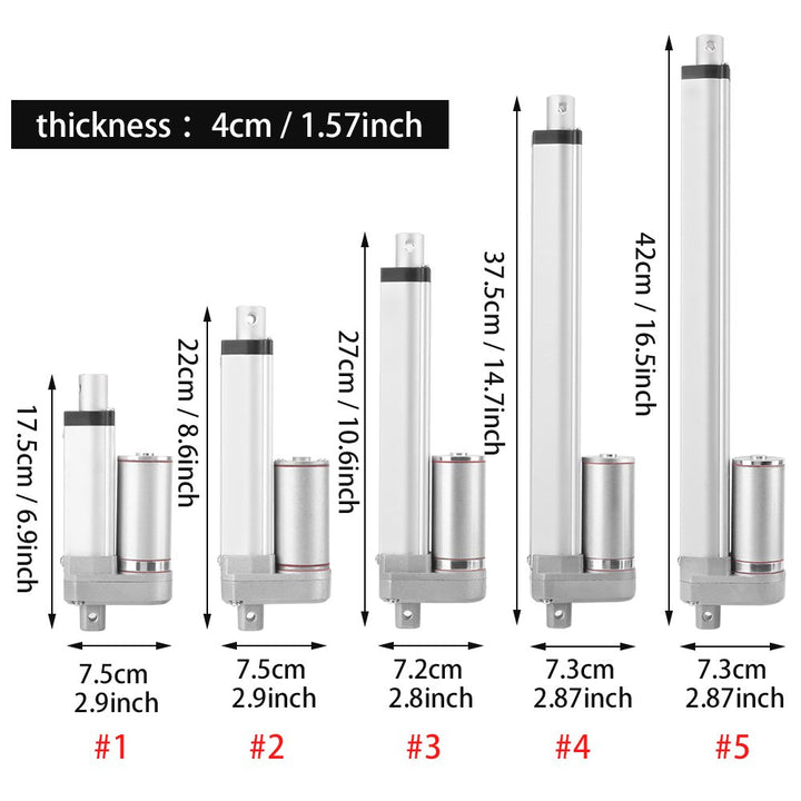 Linearantrieb 12 V DC Linear Actuator Motor Zylinderhub 50/100/150/250/300mm 150 KG 330 Pfund Max He