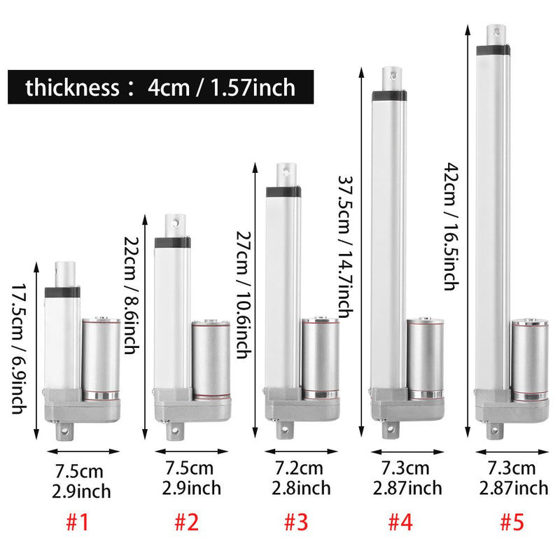 Linearantrieb 12 V DC Linear Actuator Motor Zylinderhub 50/100/150/250/300mm 150 KG 330 Pfund Max He