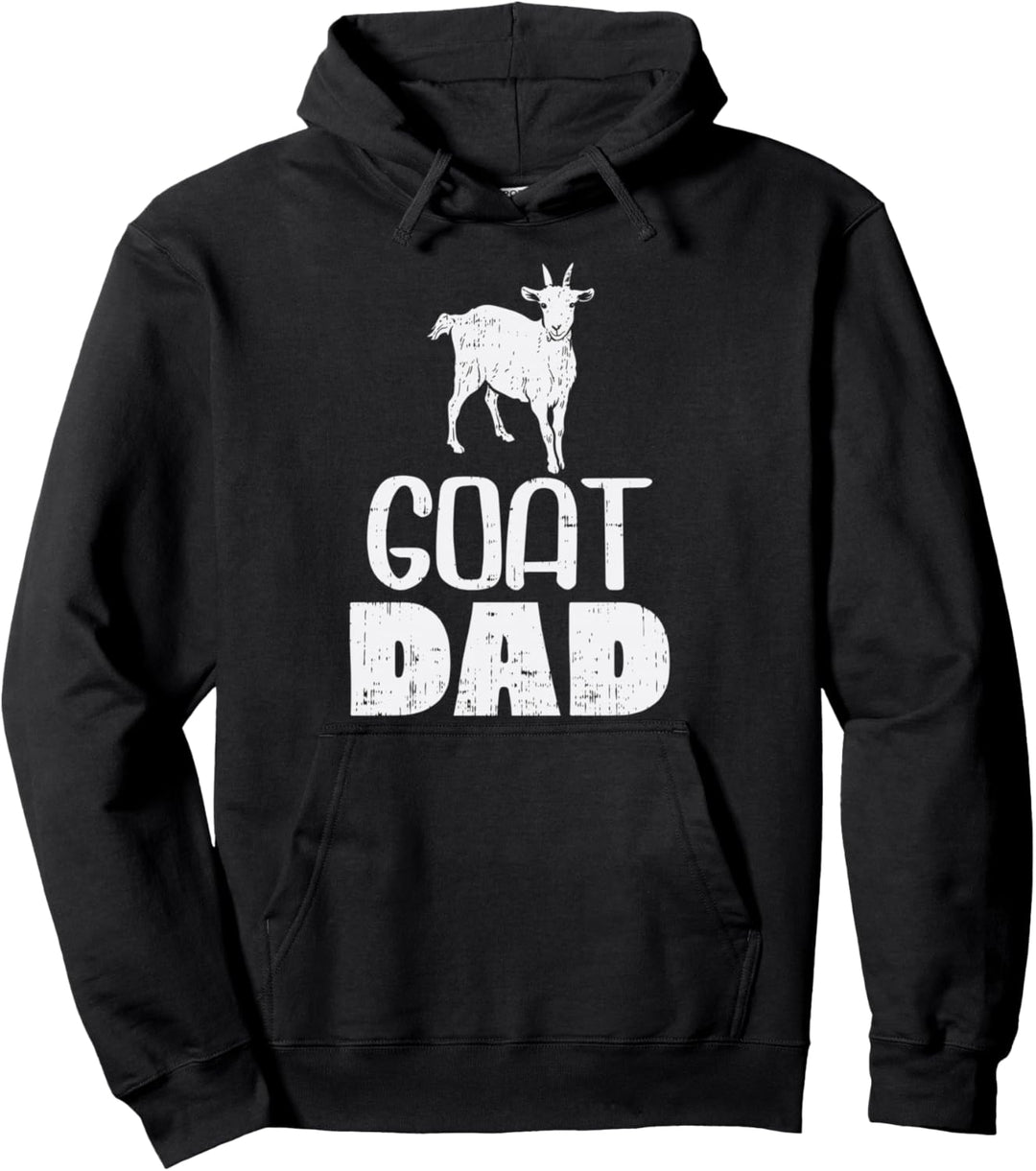 Goat Dad Farm Animal Country Farming Farmer Rancher Men Gift Pullover Hoodie