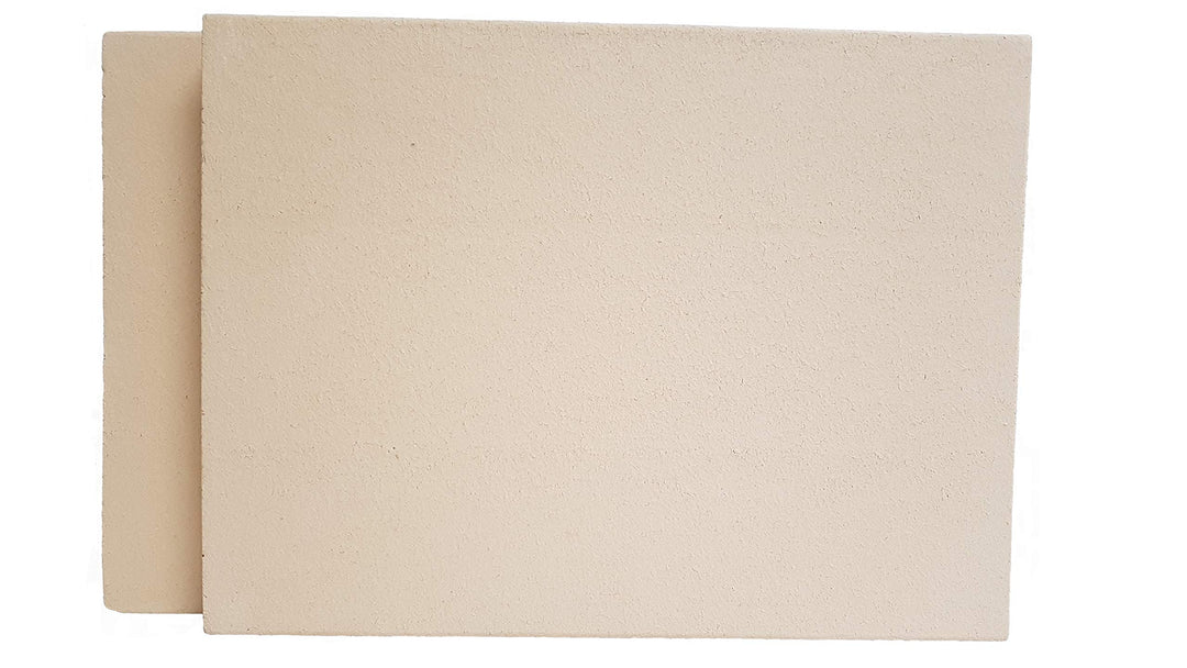 2 Stück Schamotte 40x30x3 cm Schamotteplatte