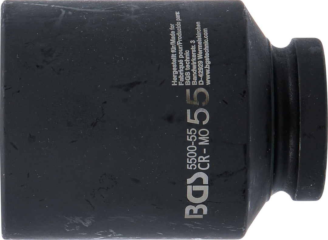 BGS 5500-55 | Kraft-Steckschlüssel-Einsatz Sechskant, tief | 25 mm (1") | SW 55 mm Schlüsselweite: 5