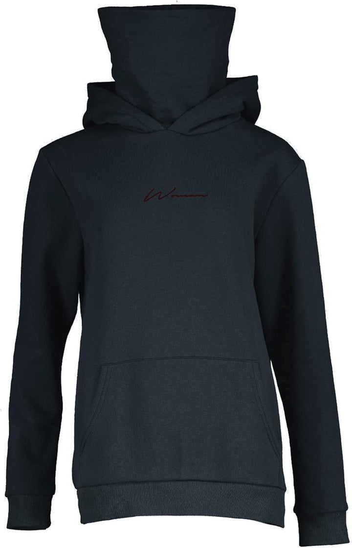 TrendiMax Damen Hoodie Kapuzenpullover Langarm Sweatshirt Winter Pullover Hochkragen Sweatjacke Kapu