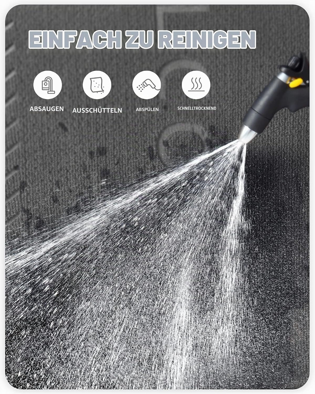 Color G Fussmatte Aussen, Schmutzfangmatte 60x90 Waschbar für Haustür, rutschfeste Fussmatte Aussenb