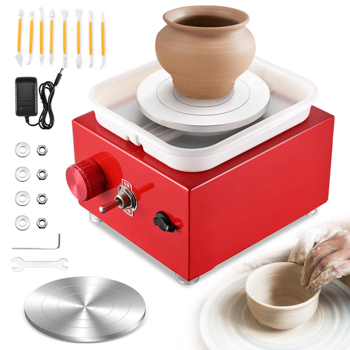 Töpferscheibe, Kooeuru Töpferscheibe Elektrisch 2000 U/min Einstellbare Geschwindigkeit, Pottery Whe