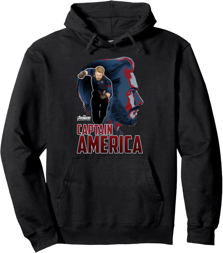 Marvel Infinity War Captain America Profile Pullover Hoodie