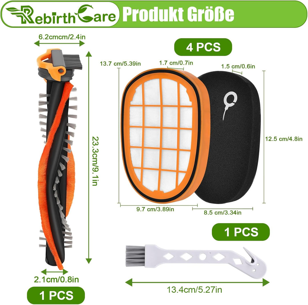 Rebirthcare 6 Stück Filter für Philips Speedpro Max Aqua Akkusauger FC6813 Ersatzfilter für FC5005/0