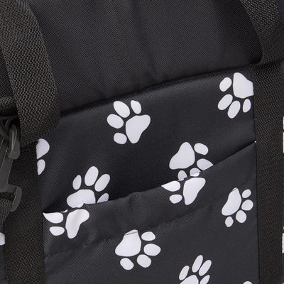 Hobbydog Dog Carrier Dog Carrying Bag Cat Carrier, 3 - HxBxL - 32x30x50 cm 3 - Schwarz mit Pfoten 3