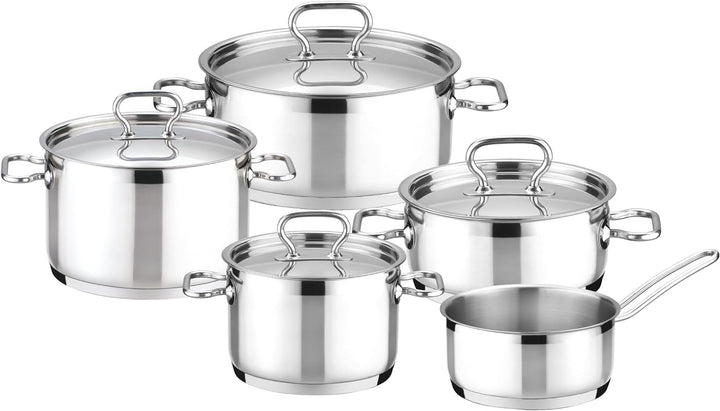 Tescoma HOME PROFI Topfset 9-teilig 55 x 29.4 x 21.8 cm I Premium Edelstahl 18/10 I Für alle Herdart