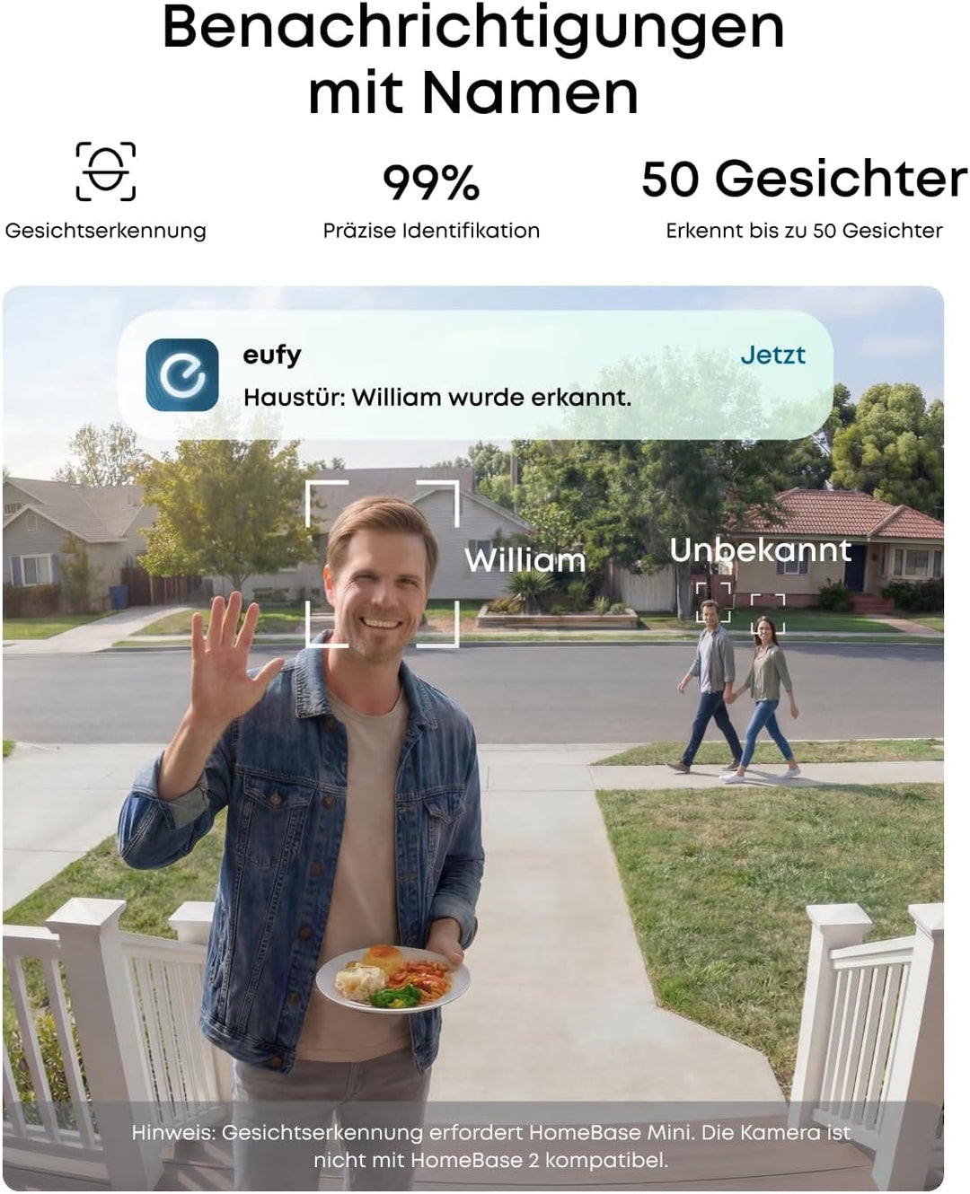 eufyCam C37 8-Kamera-Set, Überwachungskamera Aussen, Farbnachtsicht, Solar | ohne Abo, HomeBase Mini