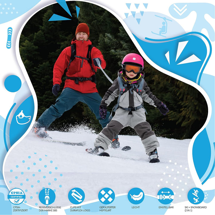 Sklon Kinderrucksack mit Sicherheitsleine für das Ski- und Snowboardtraining – Bringen Sie Ihrem Kin