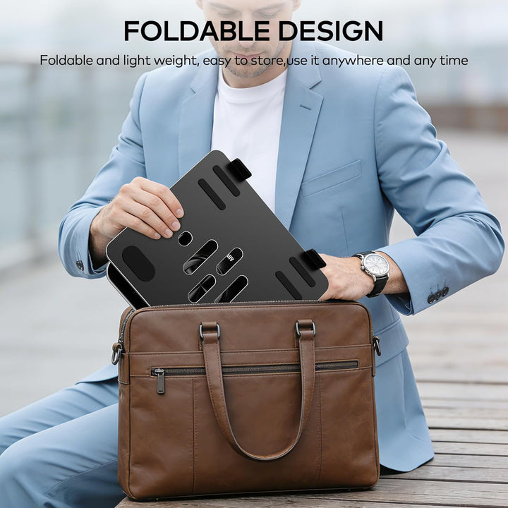 ALS03 Laptop-Ständer, verstellbarer Computerständer mit 360° drehbarer Basis, ergonomische Laptop-Er