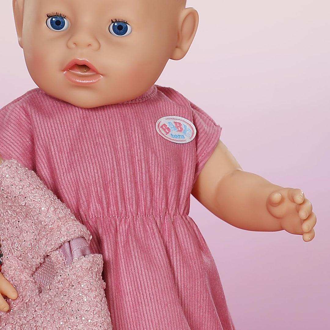 Baby Born Mantel Set mit Kleid, Leggings und Kapuze mit Ohren für 43cm Puppen