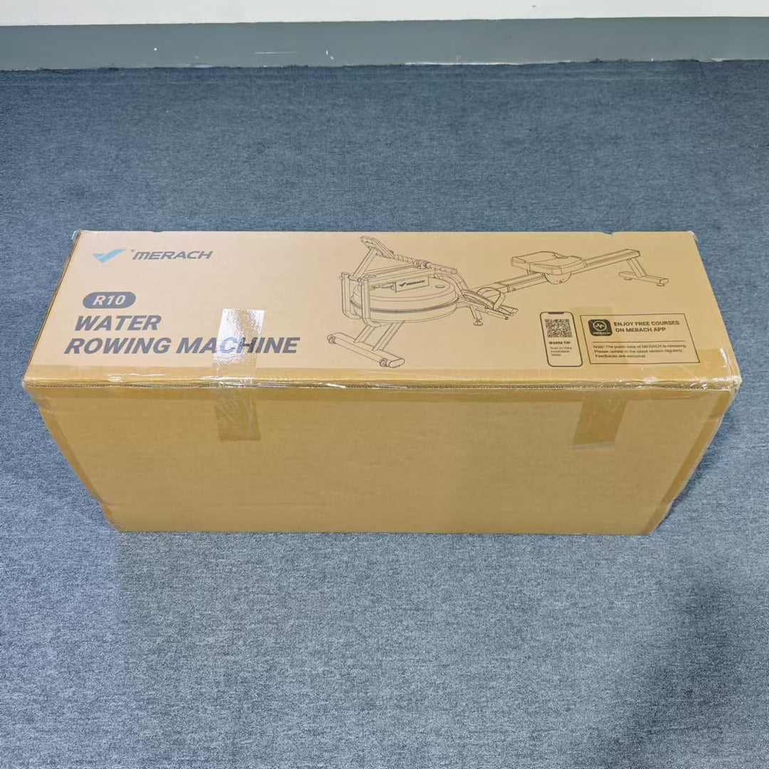 MERACH Wasserrudergerät für Zuhause, Rudergerät mit 15L Wasserwiderstand, Bluetooth & APP-Konnektivi