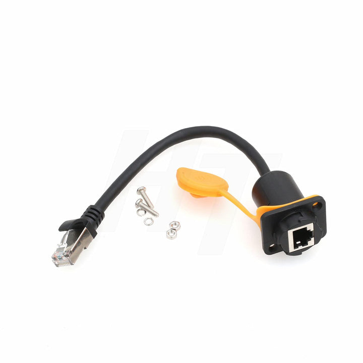 LAN-Ethernet-Netzwerk-Verlängerungskabel, RJ45-Verlängerungskabel, Panelmontage, Buchse, wasserdicht