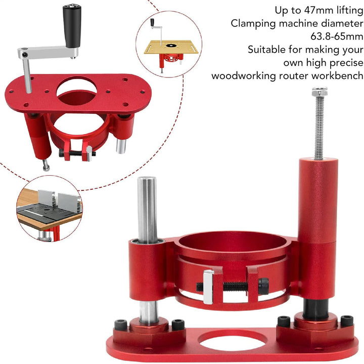 Router-Lift-Basis, Router Lift Kit, Router Werkzeug mit Sechskantschlüssel, Elektro Router Tisch Ein