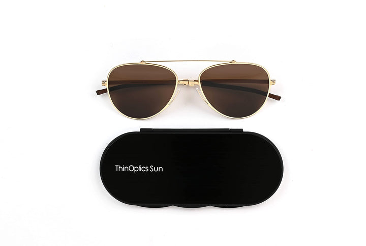 ThinOptics Ultradünne Polarisierte Sonnenbrille – 100% UV-Schutz – Unisex für Damen und Herren, inkl