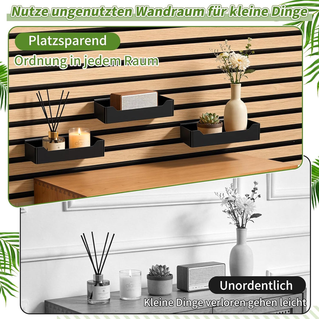 Meetory Zubehör für Akustikpaneele - 2 Stück Regal für Akustikpaneele Ohne Bohren Wandorganizer Wand