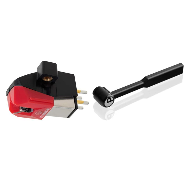 Audio-Technica Tonabnehmer at-VM 95 ML & Pro-Ject Clean it Karbonfaser Nadelbürste Bundle mit Nadelb
