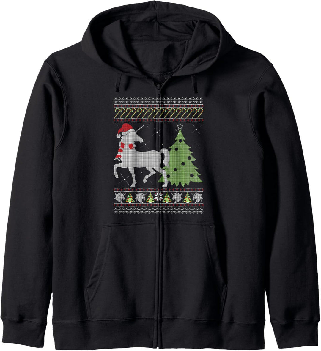 Unicorn Ugly Christmas Funny Magical Holiday Fantasy Xmas Kapuzenjacke
