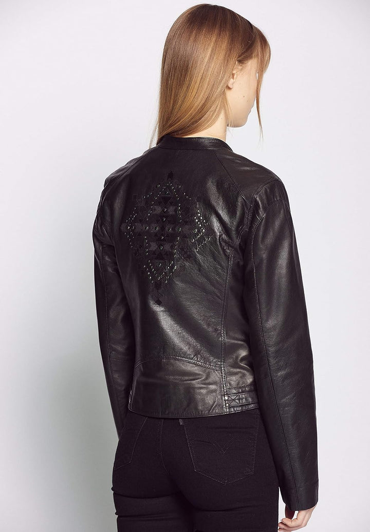 MUSTANG Damen Lederjacke Akara M Schwarz, M Schwarz