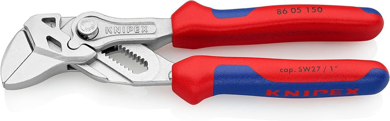 KNIPEX Zangenschlüssel, klein, Multi-Schraubenschlüssel, Chrom-Vanadium, Rostschutz verchromt, 150 m