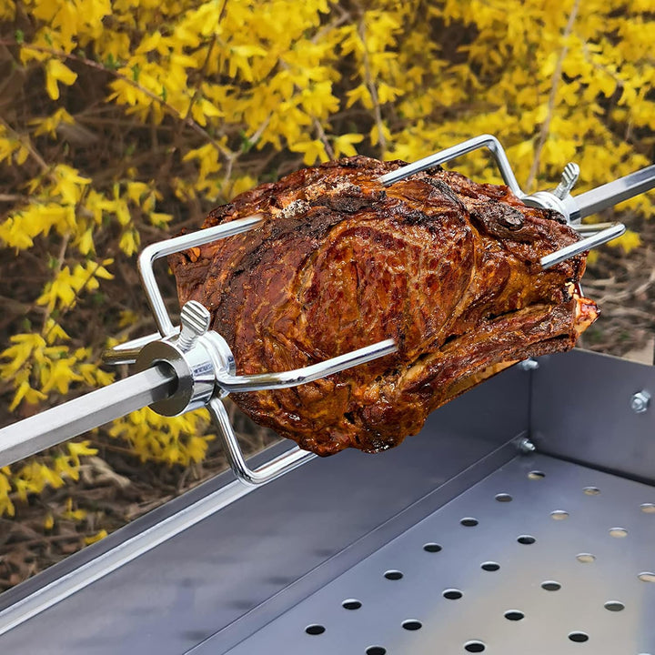 Froadp Fleischklammer für Drehspiess Edelstahl, Fleischnadeln für Grillspiess fleischnadeln drehspie