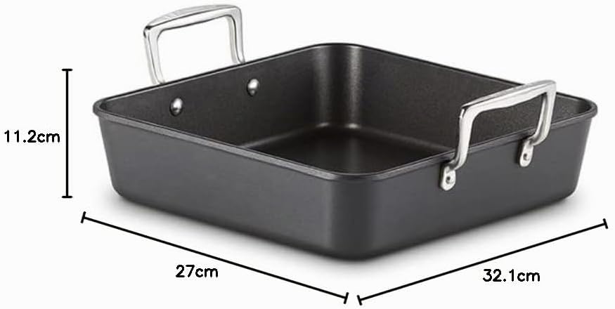 Le Creuset Aluminium-Antihaft quadratische Bratreine, 26 cm, 52106260010101, 26 cm