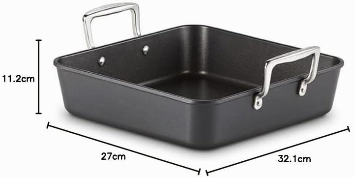 Le Creuset Aluminium-Antihaft quadratische Bratreine, 26 cm, 52106260010101, 26 cm