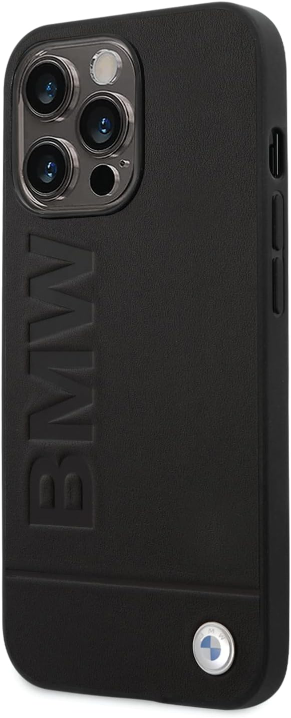 BMW BMHMP14LSLLBK hülle für iPhone 14 Pro 6, 1'' schwarz-Black hardcase Signature Logo Imprint, Navy