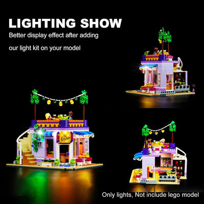 cooldac LED Licht Set für Lego 41747 Heartlake City Gemeinschaftsküche, Licht Set Kompatibel mit Leg