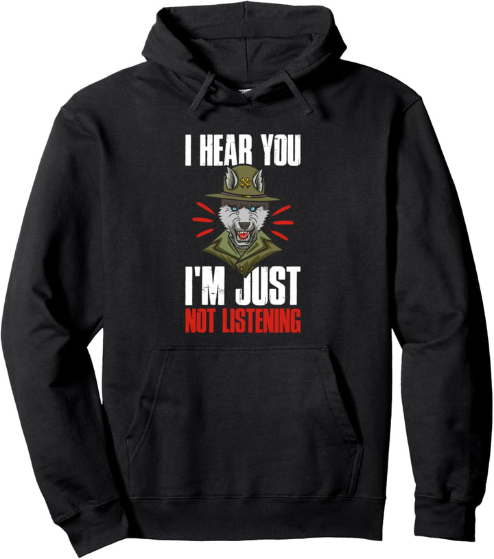 I Hear You Im Just Not Listening Sibirischer Schlittenhund Pullover Hoodie