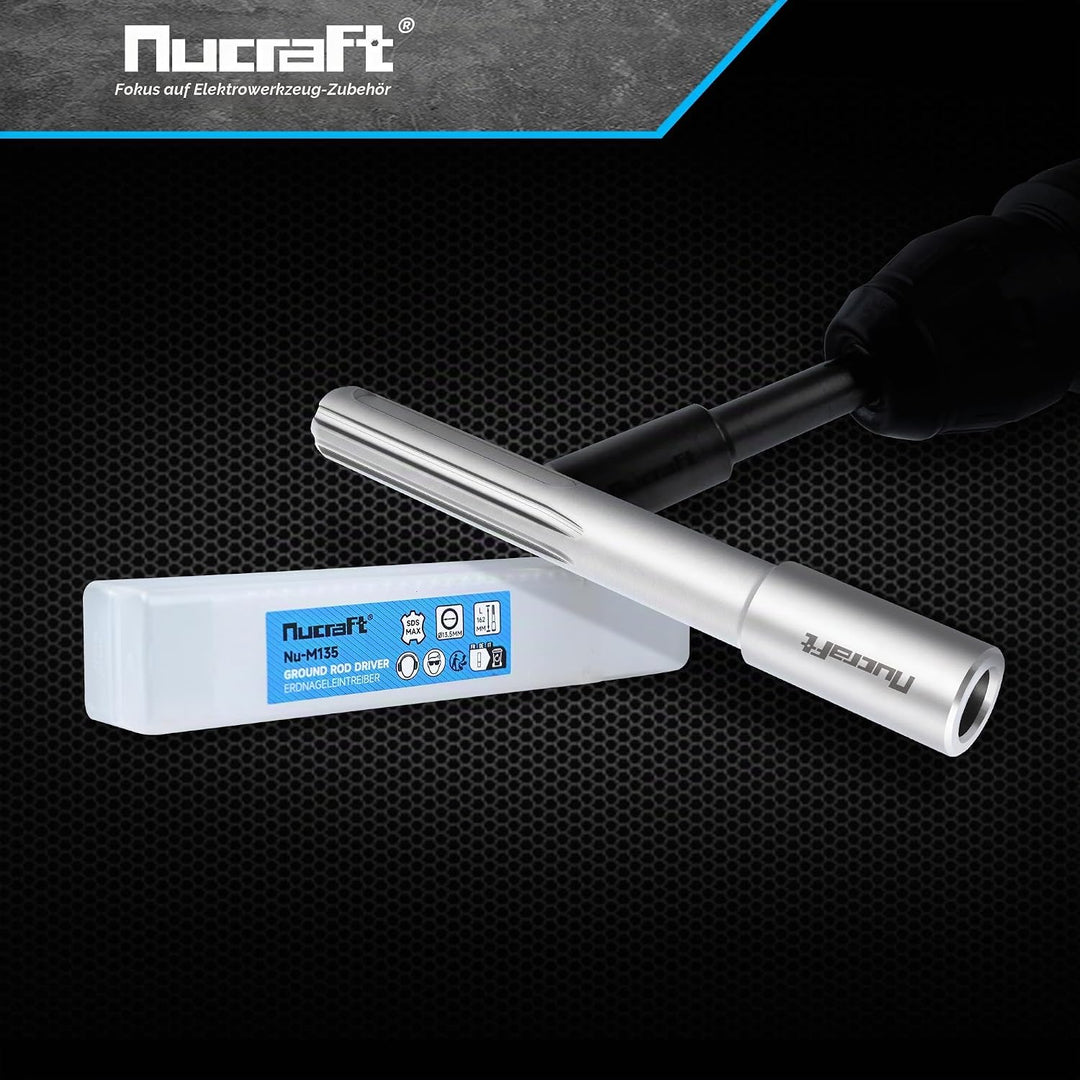 Nucraft SDS-MAX Professional Erdnageleintreiber zum Einstecken von Tiefenerder Erder Erdung Staberde