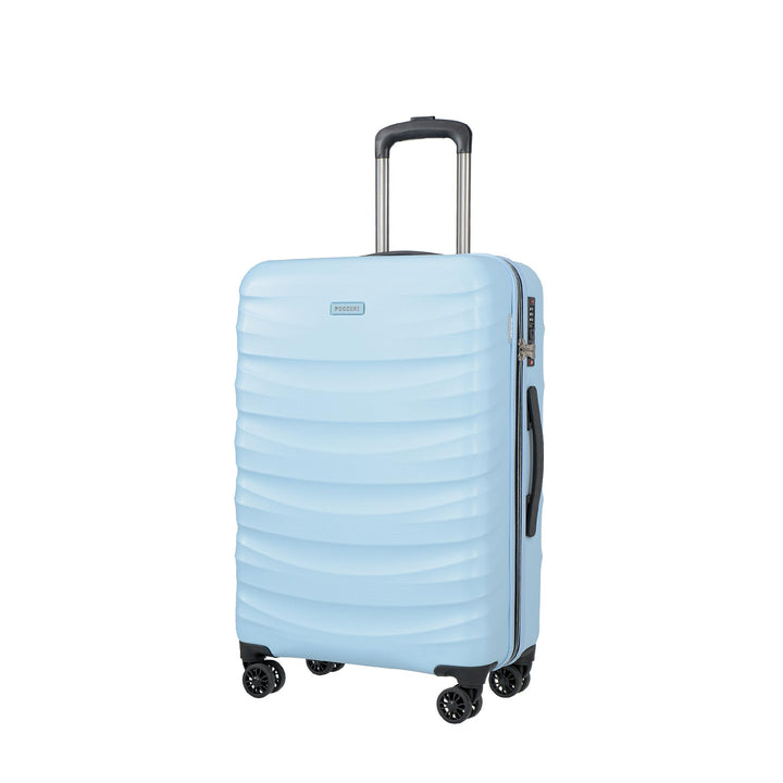 PUCCINI Polycarbonat Koffer Valencia Hartschalenkoffer Trolley Leicht Reisekoffer mit Zwillingsrolle