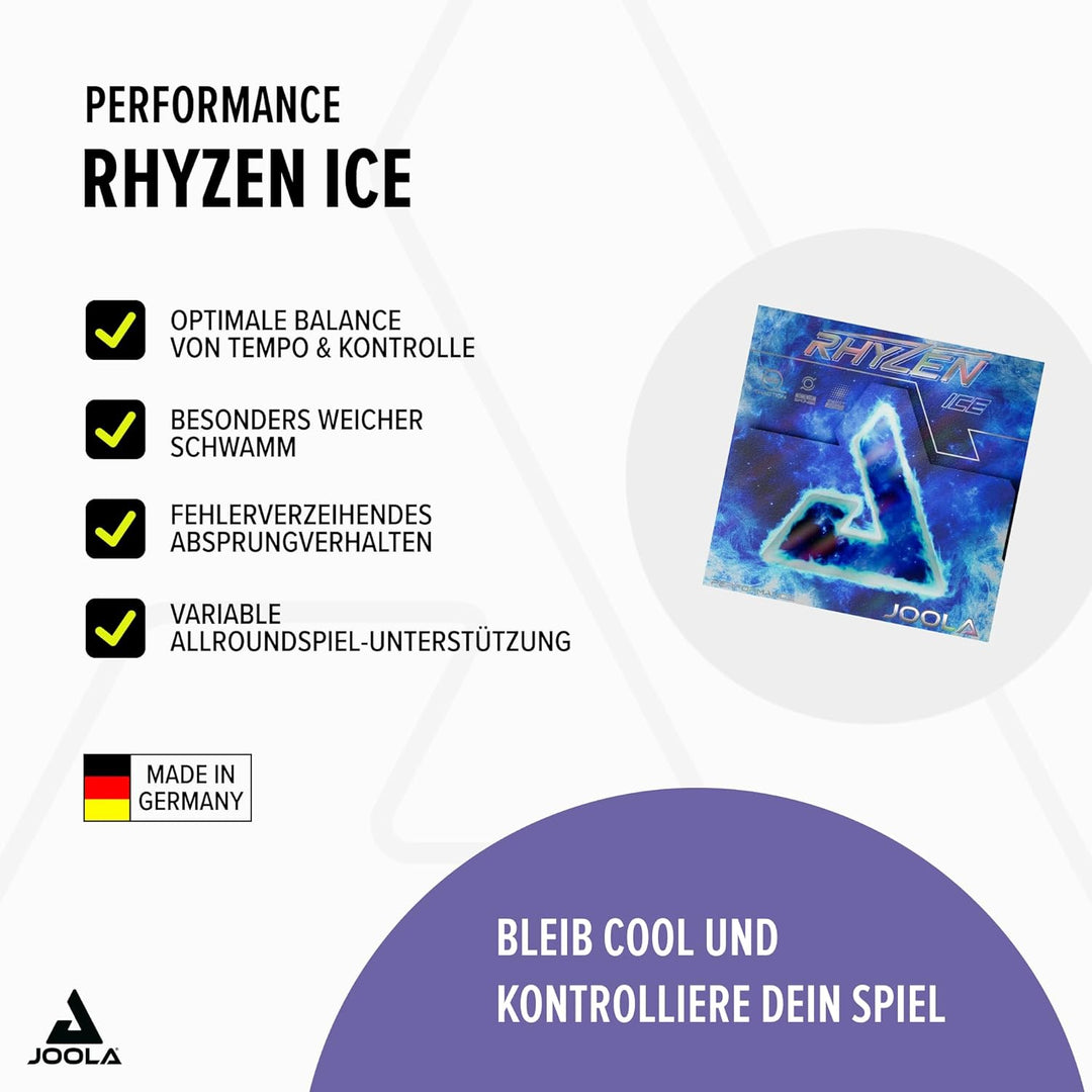 JOOLA Belag Rhyzen Ice Rot (Rot) 2,3 mm, Rot (Rot) 2,3 mm