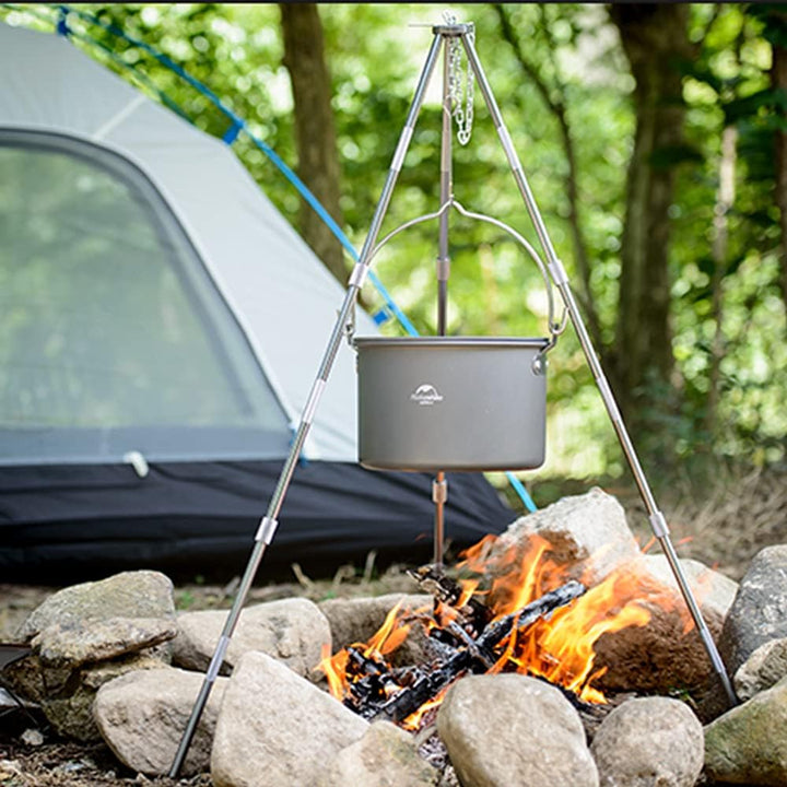 Naturehike Camping Suppentopf Kochgeschirr mit Deckel Gross Outdoor Tragbares Hängetopf Kochset für