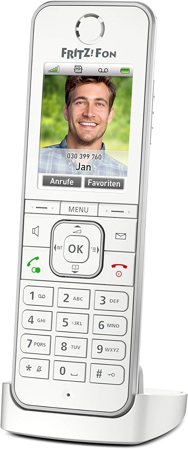 AVM FRITZ!Fon C6 DECT-Komforttelefon (hochwertiges Farbdisplay, HD-Telefonie, Internet-/Komfortdiens
