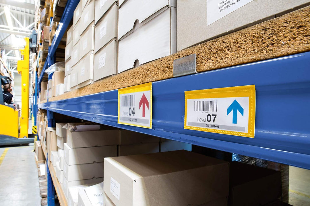 Durable Magnetische Etikettentasche 150 x 67 mm, Packung à 50 Stück, Gelb, 174204, 150 x 67 mm