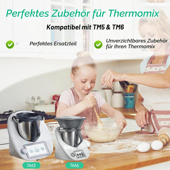 Teigmesser für Thermomix TM6 TM5, Edelstahl Hörnchenmesser &amp; Reinigungsbürste, Ersatzteile Kompatibe