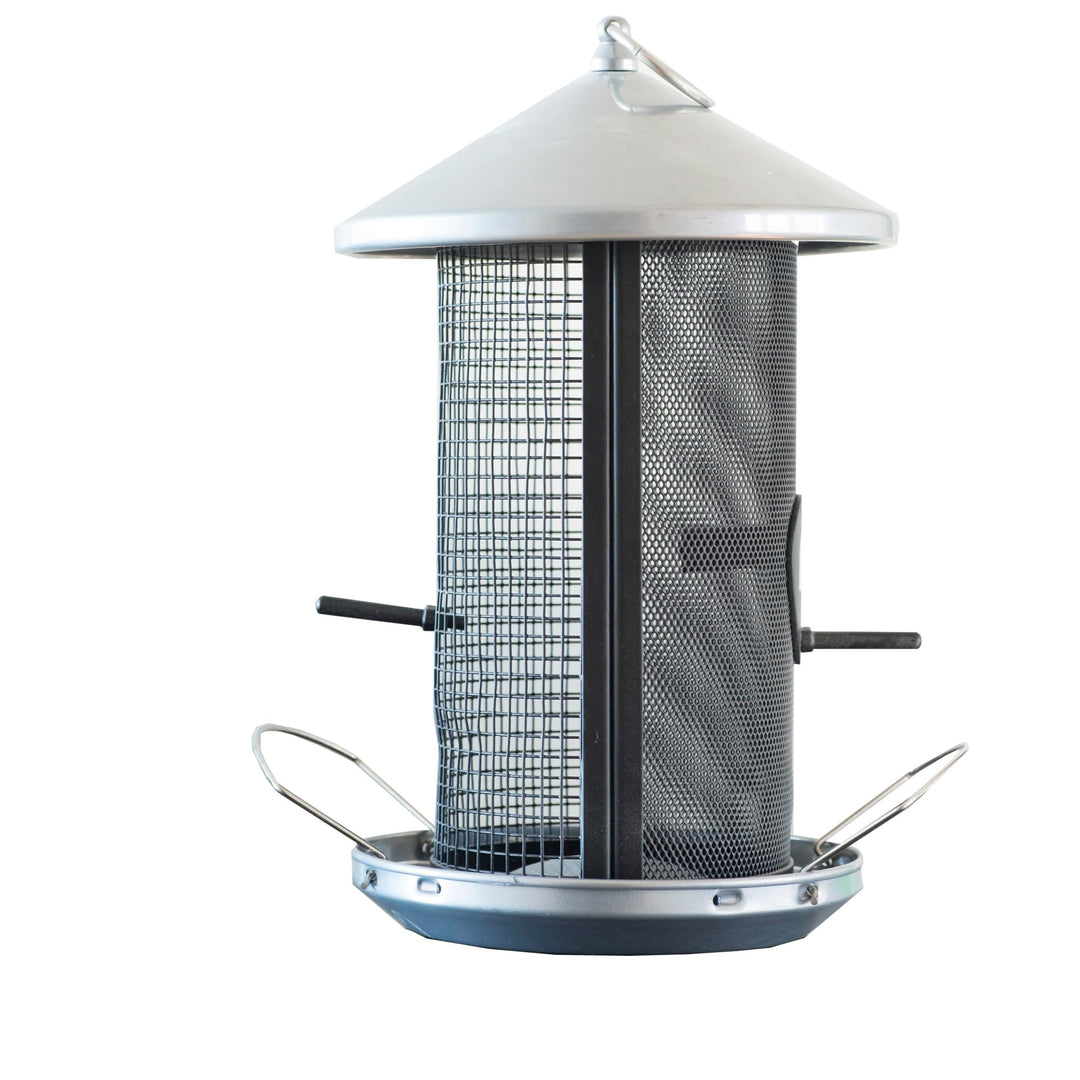 Windhager Vogelfuttersilo Happy Bird, Vogelfutterspender Futterstation, witterungsbeständig, aus Met