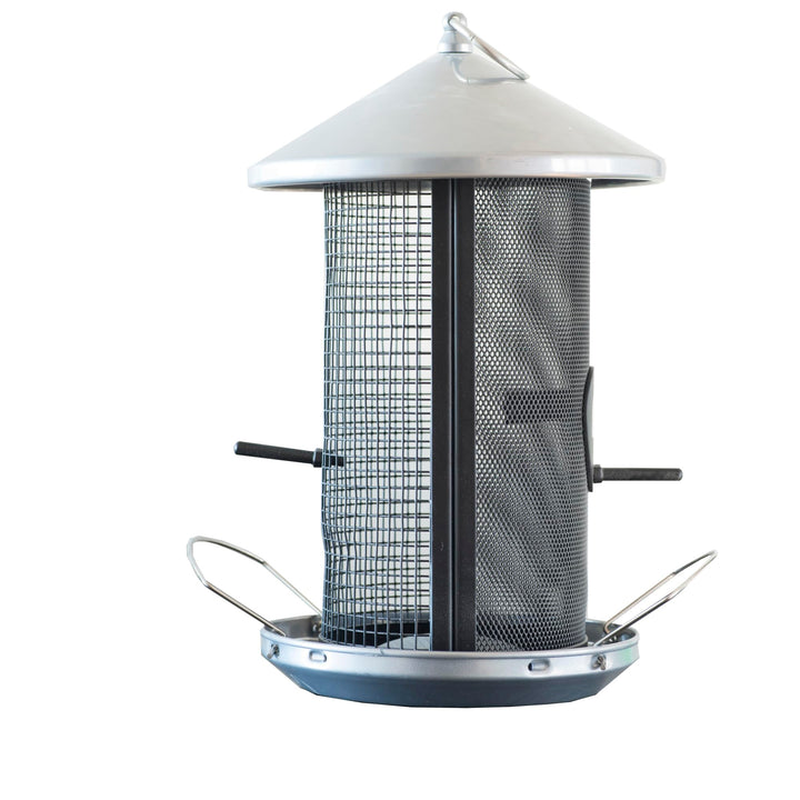 Windhager Vogelfuttersilo Happy Bird, Vogelfutterspender Futterstation, witterungsbeständig, aus Met