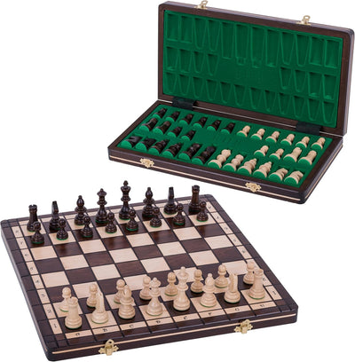 Square - Schach Schachspiel - Sport - 40 x 40 cm - Schachfiguren & Schachbrett aus Holz