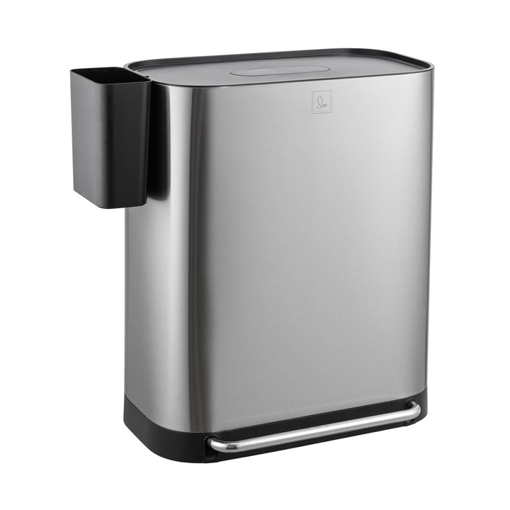 SVITA MLT2X30 Mülleimer 2 x 30 Liter Treteimer Abfalleimer 60 Liter mit 2 Fächern mit zusatz Fach fr