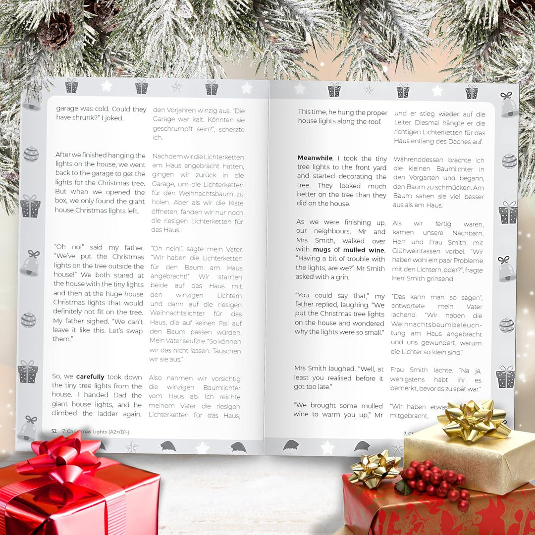 Happy Christmas! Englische Kurzgeschichten Adventskalender inkl. Audiodateien für Erwachsene - mit 2