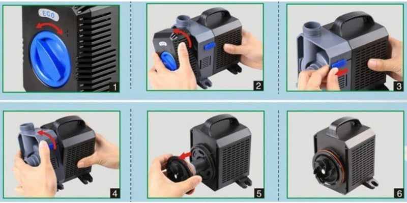 AquaOne CTP-5000 Aquarium & Teichpumpe I Eco Pumpe 30 Watt I energiesparende Förderpumpe für den Gar