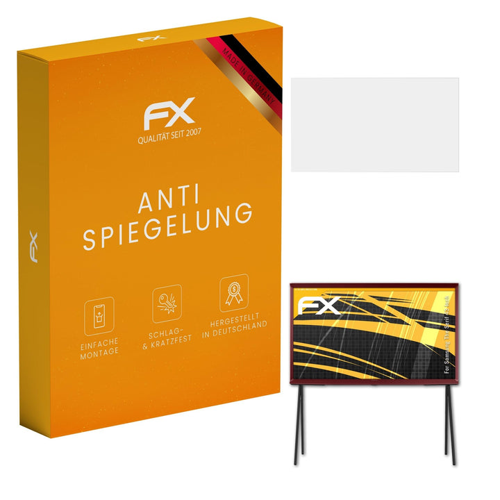atFoliX Panzerfolie kompatibel mit Samsung The Serif 43 Inch Schutzfolie, entspiegelnde und stossdäm