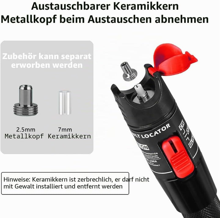 50MW FTTH Glasfasertester, Visual Fault 50km Locator Glasfaserkabel Tester Fiber Optische, VFL-Glasf
