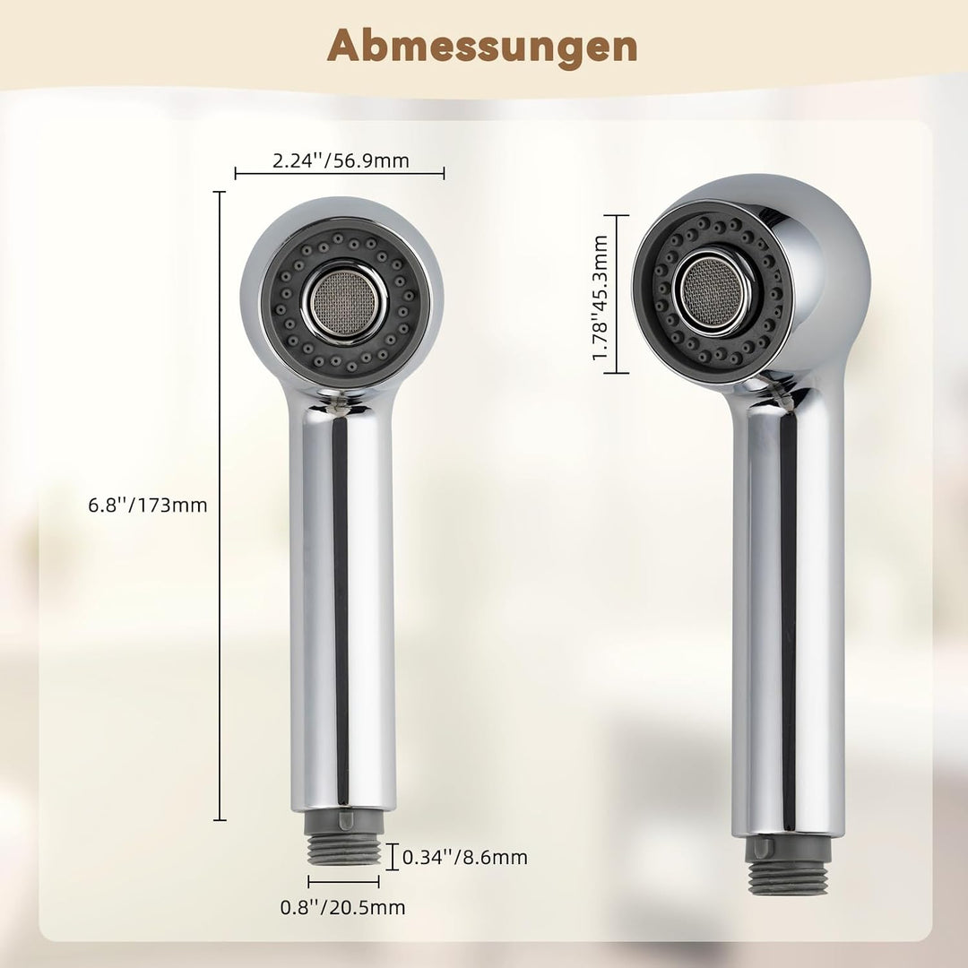 Hibbent Brausekopf Küchenarmatur, Geschirrbrause Ersatzkopf 2 Strahlarten (Strahl und Brause), Badez