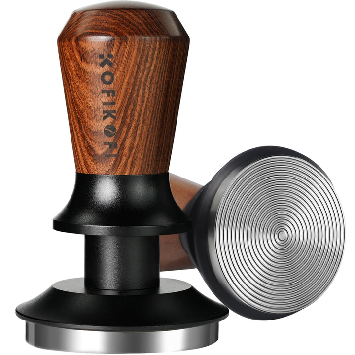 KOFIKOFI 53.3mm Espresso Tamper mit Base Ripple Doppelfeder 30lbs Anpressdruck Kaffee Tamper 304 Ede