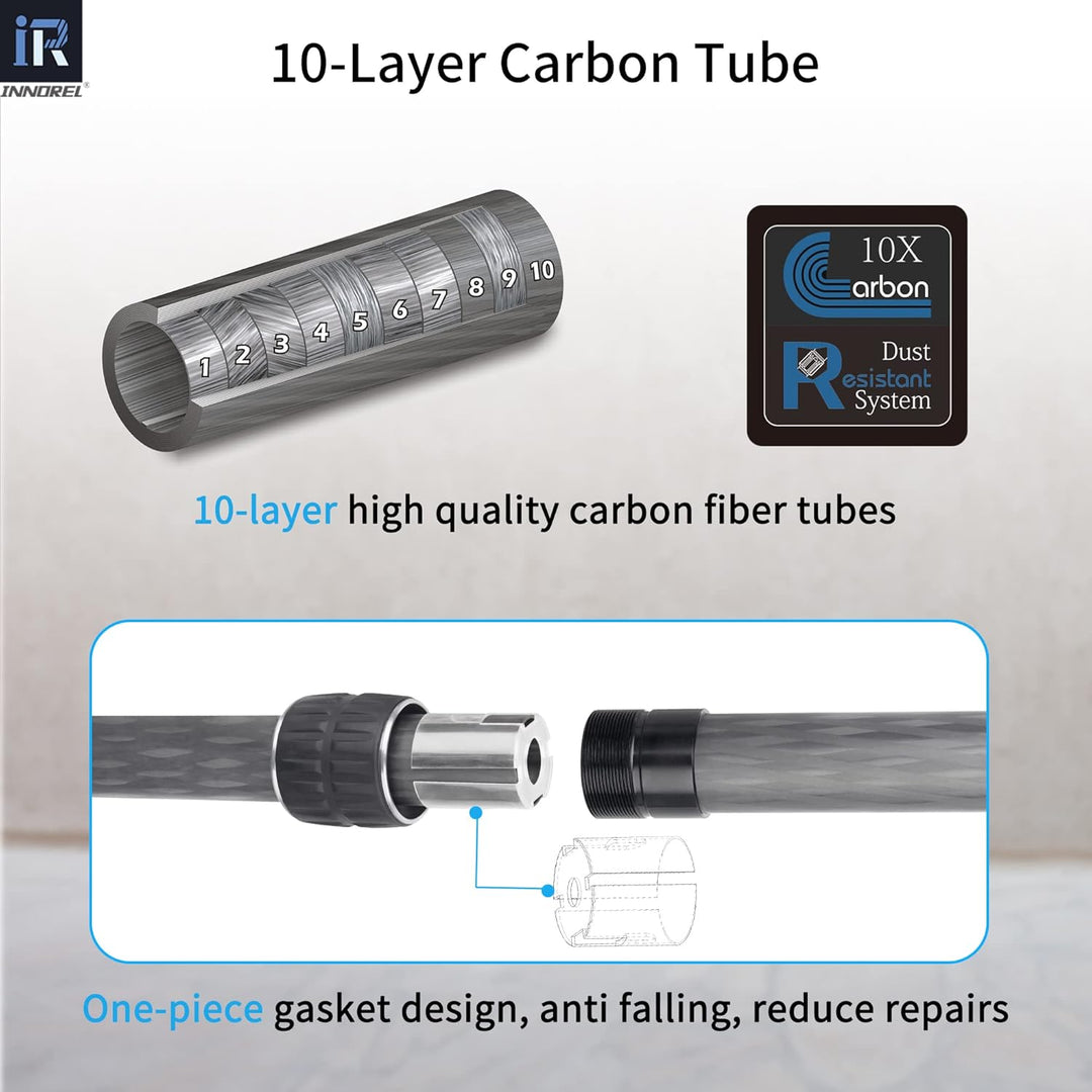 Universel 10 Couches en Fibre de Carbone Trépied Colonne-ER252C/ER282C/ER322C, ER322C